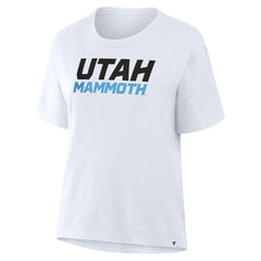 Utah Mammoth Fanatics Women's Wordmark Legacy T-Shirt - White - NHL 203124275