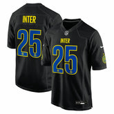 Inter Milan 2025 Soccer x NFL Game Jersey Black - Nike