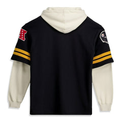 47 brand Pittsburgh Steelers '47 Big & Tall Split Zone Cornerback V-Neck Hoodie Black