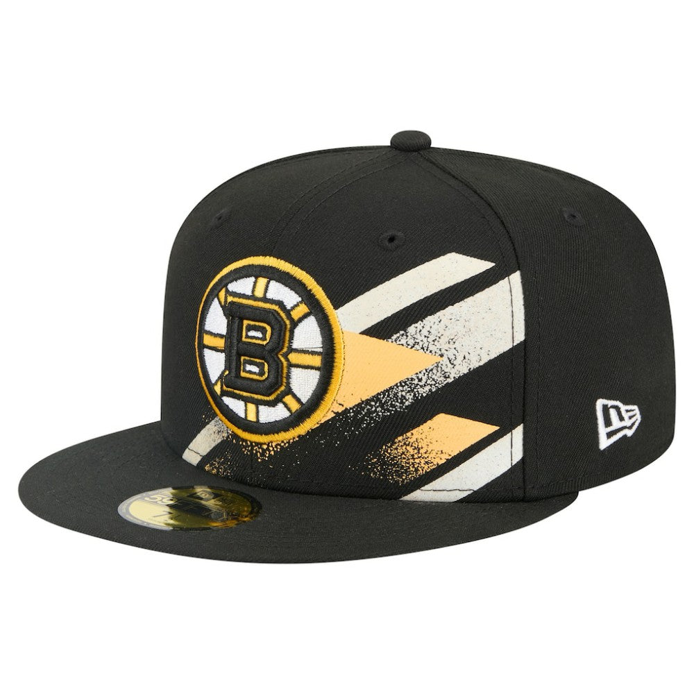 Boston Bruins New Era Faded Lines 59FIFTY Fitted Hat - Black - NHL 203126870