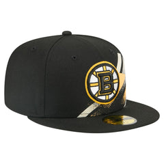 Boston Bruins New Era Faded Lines 59FIFTY Fitted Hat - Black - NHL 203126870