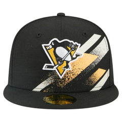 Pittsburgh Penguins New Era Faded Lines 59FIFTY Fitted Hat - Black - NHL 203126878