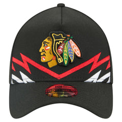 Chicago Blackhawks New Era 39THIRTY A-Frame Perforated Flex Hat - Black - NHL 203126882