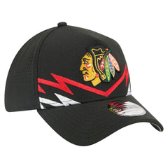 Chicago Blackhawks New Era 39THIRTY A-Frame Perforated Flex Hat - Black - NHL 203126882