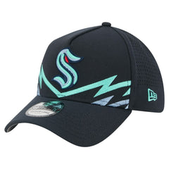Seattle Kraken New Era Zig Zag 39THIRTY A-Frame Perforated Flex Hat - Deep Sea Blue - NHL 203126887
