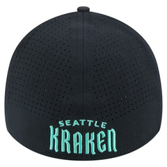Seattle Kraken New Era Zig Zag 39THIRTY A-Frame Perforated Flex Hat - Deep Sea Blue - NHL 203126887