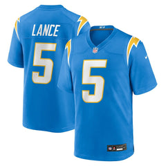 Nike Trey Lance Los Angeles Chargers Team Game Jersey Powder Blue