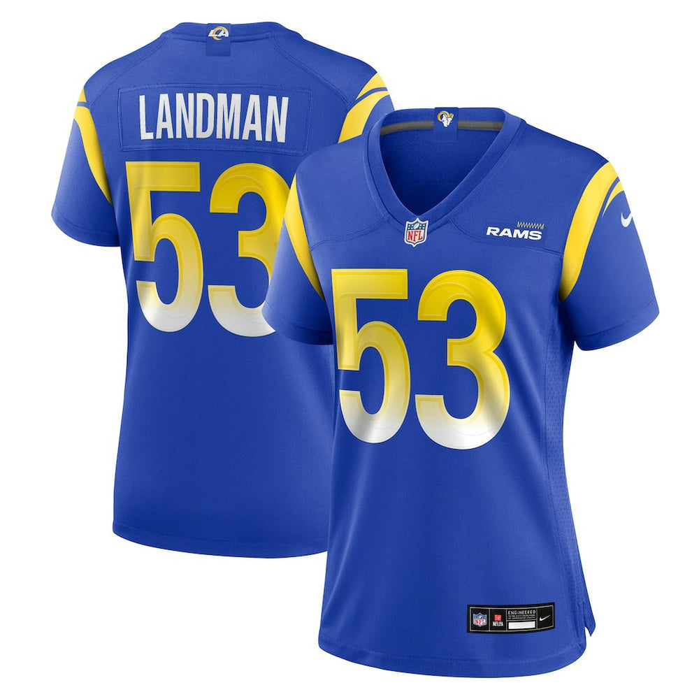 Nike Nate Landman Los Angeles Rams Women's Team Game Jersey Royal