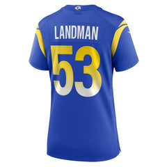 Nike Nate Landman Los Angeles Rams Women's Team Game Jersey Royal