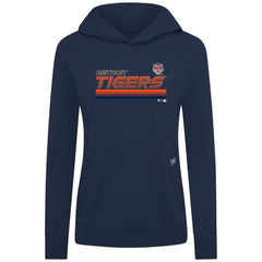 Detroit Tigers Levelwear Women's Relay Breaker Pullover Hoodie - Navy - MLB on Sale