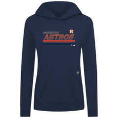 Houston Astros Levelwear Women's Relay Breaker Pullover Hoodie - Navy - MLB Lifestyle