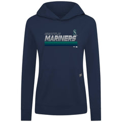 Seattle Mariners Levelwear Women's Relay Breaker Pullover Hoodie - Navy - MLB on Sale