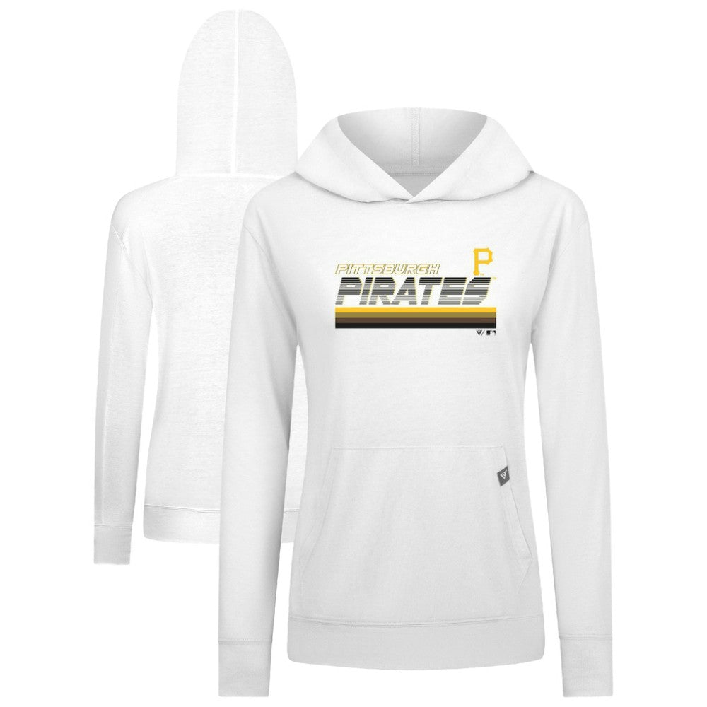 Pittsburgh Pirates Levelwear Women's Relay Breaker Pullover Hoodie - White - MLB Sale