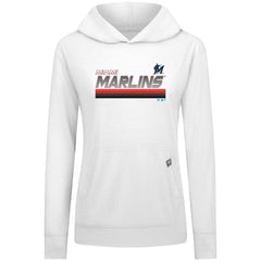Miami Marlins Levelwear Women's Relay Breaker Pullover Hoodie - White - MLB Online