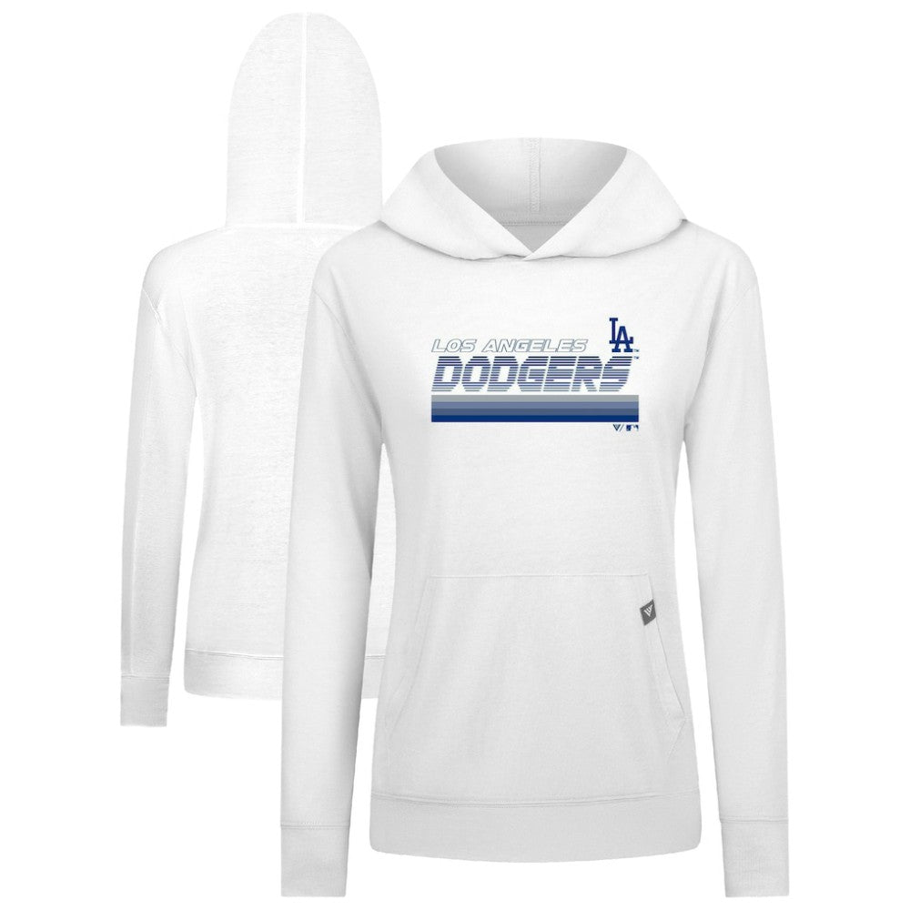 Los Angeles Dodgers Levelwear Women's Relay Breaker Pullover Hoodie - White - MLB Discount