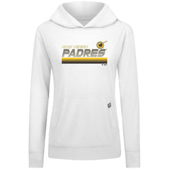 San Diego Padres Levelwear Women's Relay Breaker Pullover Hoodie - White - MLB Lifestyle