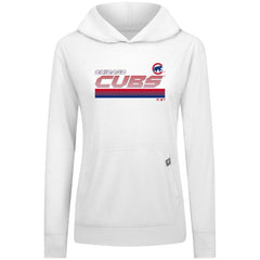 Chicago Cubs Levelwear Women's Relay Breaker Pullover Hoodie - White - MLB Discount