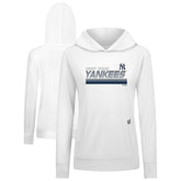 New York Yankees Levelwear Women's Relay Breaker Pullover Hoodie - White - MLB Online