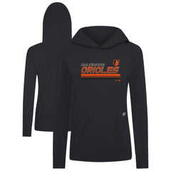 Baltimore Orioles Levelwear Women's Relay Breaker Pullover Hoodie - Black - MLB on Sale