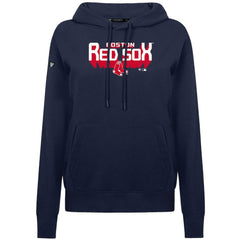 Boston Red Sox Levelwear Women's Adorn Retro 3D Pullover Hoodie - Navy - MLB on Sale