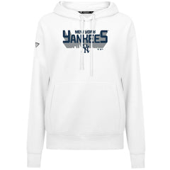 New York Yankees Levelwear Women's Adorn Retro 3D Pullover Hoodie - White - MLB Sale