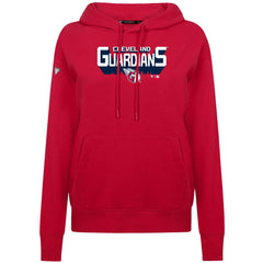Cleveland Guardians Levelwear Women's Adorn Retro 3D Pullover Hoodie - Red - MLB Lifestyle