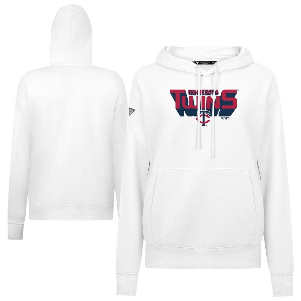 Minnesota Twins Levelwear Women's Adorn Retro 3D Pullover Hoodie - White - MLB Online