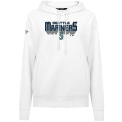 Seattle Mariners Levelwear Women's Adorn Retro 3D Pullover Hoodie - White - MLB Sale