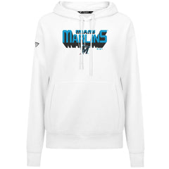 Miami Marlins Levelwear Women's Adorn Retro 3D Pullover Hoodie - White - MLB Discount