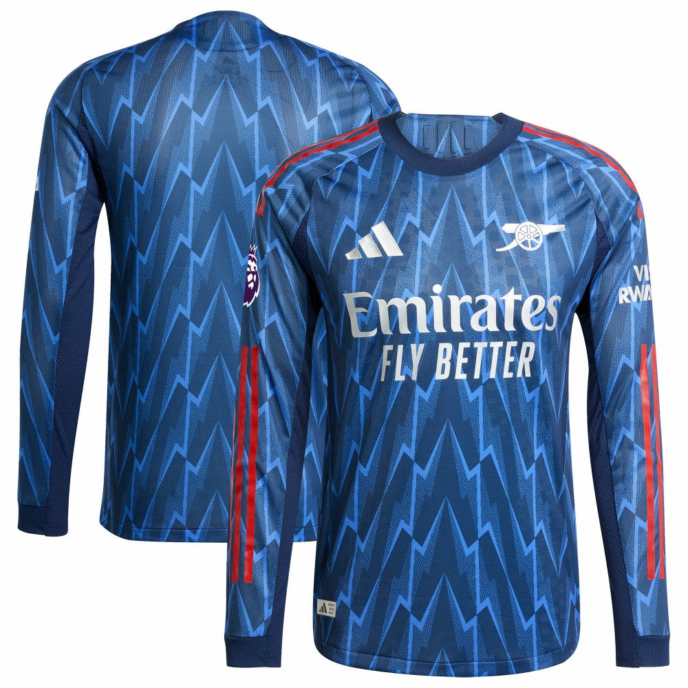 Arsenal 2025/26 Away Long Sleeve Jersey with Patch Blue - Adidas Discount