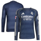 Real Madrid 2025/26 Away Long Sleeve Jersey Blue - Adidas
