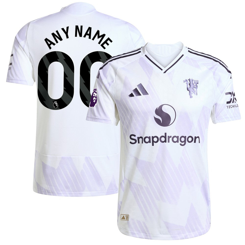 Manchester United 2025/26 Away Custom Jersey White - Adidas