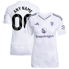 Manchester United Women's 2025/26 Away Replica Custom Jersey White - Adidas outlet