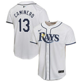Junior Caminero Tampa Bay Rays Nike Youth Home Player Game Jersey - White - Nike Online