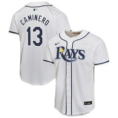 Junior Caminero Tampa Bay Rays Nike Youth Home Player Game Jersey - White - Nike Online
