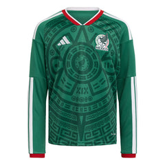 Mexico National Team Youth FIFA x World Cup 2026 Home Replica Long-Sleeve Jersey Green - Adidas for sale