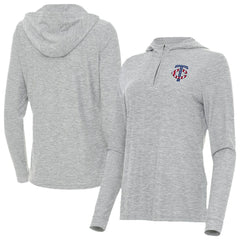 Minnesota Twins Antigua Women's Daybreak Quarter-Zip Hoodie - Heather Gray - MLB on Sale