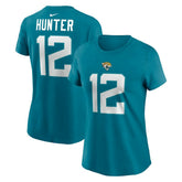 Nike Travis Hunter Jacksonville Jaguars Women's Name & Number T-Shirt Teal