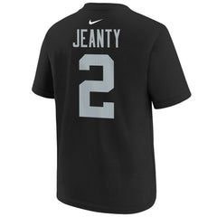 Nike Ashton Jeanty Las Vegas Raiders Youth 2025 NFL Draft First Round Pick Name & Number T-Shirt Black