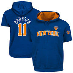 Jalen Brunson New York Knicks Big & Tall Short Sleeve Hoodie Blue | Fanatics outlet
