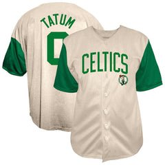 Jayson Tatum Boston Celtics Baseball Jersey Cream | Fanatics