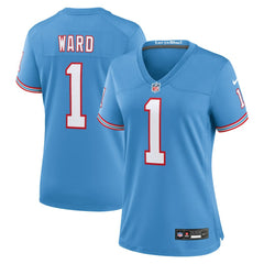 Nike Cam Ward Tennessee Titans Women's 2025 NFL Draft 2nd Alternate Game Jersey Light Blue