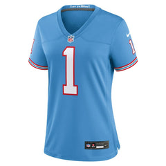 Nike Cam Ward Tennessee Titans Women's 2025 NFL Draft 2nd Alternate Game Jersey Light Blue