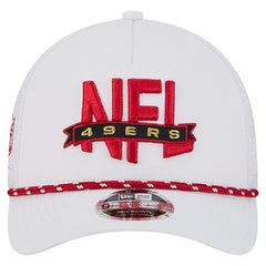 San Francisco 49ers New Era NFL 9FORTY A-Frame M-Crown Adjustable Trucker Hat White