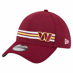 Washington Commanders New Era Stripes 39THIRTY Flex Hat Burgundy