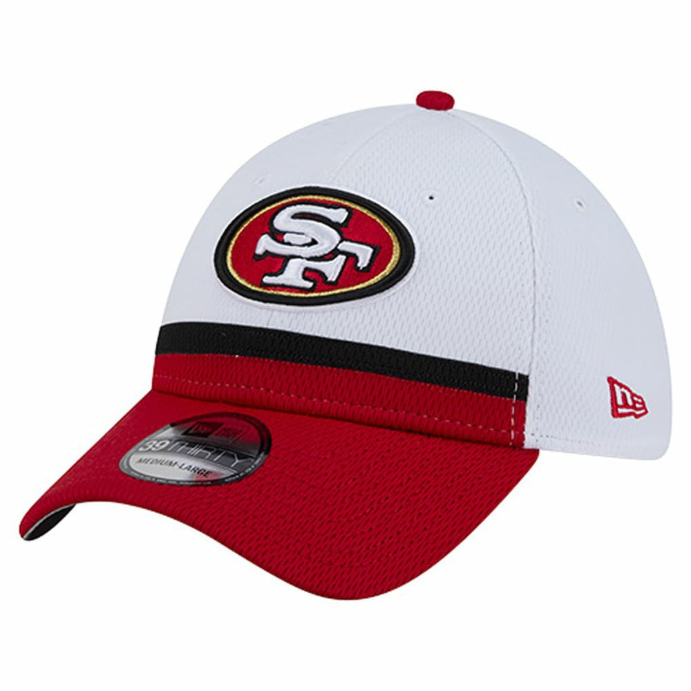 San Francisco 49ers New Era Dashmark Rays 39THIRTY Flex Hat White/Scarlet