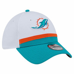 Miami Dolphins New Era Dashmark Rays 39THIRTY Flex Hat White/Aqua