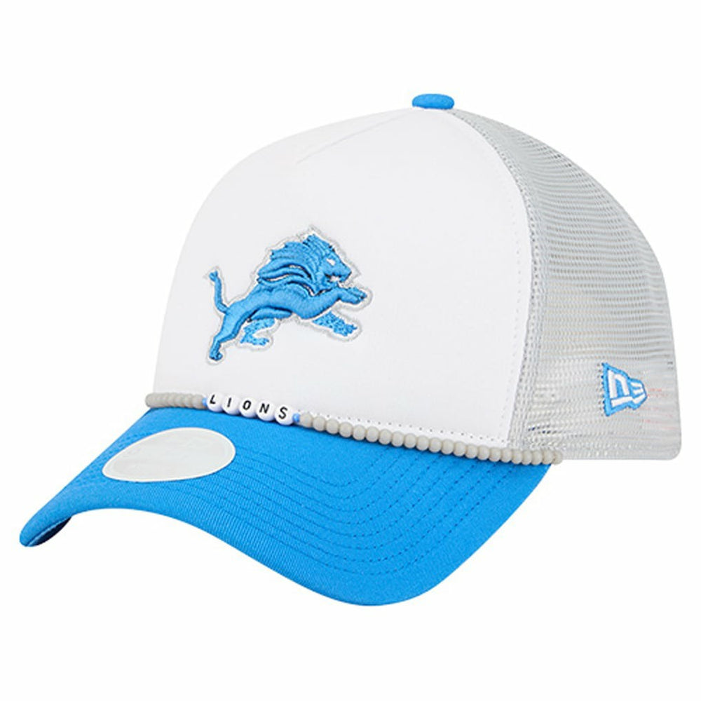 Detroit Lions New Era Women's Friendship Bracelet 9FORTY Adjustable Hat White/Blue
