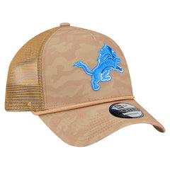 Detroit Lions New Era Wheat Camo 9FORTY Adjustable Hat Tan