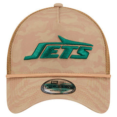 New York Jets New Era Wheat Camo 9FORTY Adjustable Hat Tan